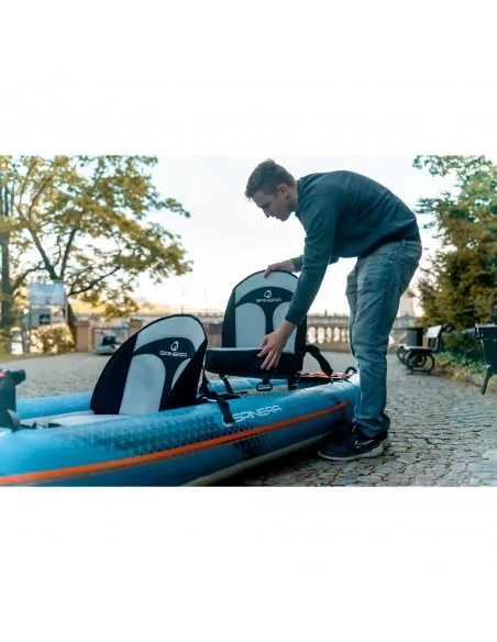 Asiento para kayak Spinera superior con respaldo alto y cojín