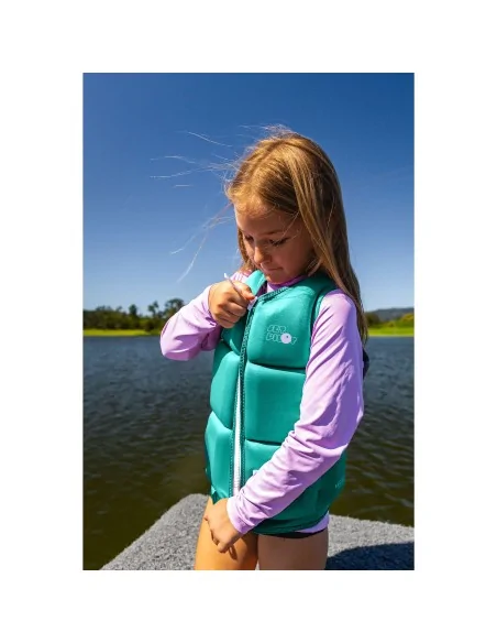 Chaleco de impacto niña Jetpilot Freeride Girls Eco turquesa ligero