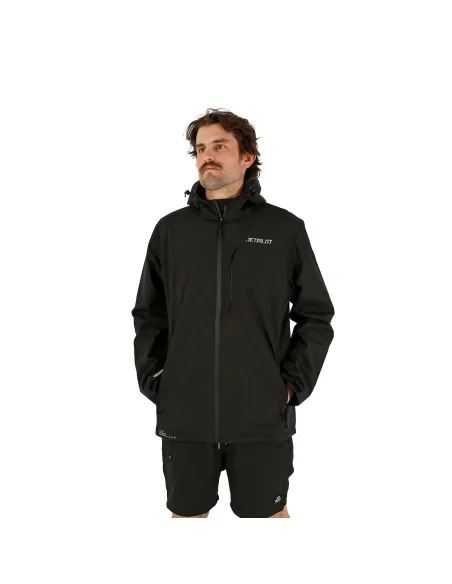Chaqueta cortaviento Jetpilot Venture Spray negra impermeable