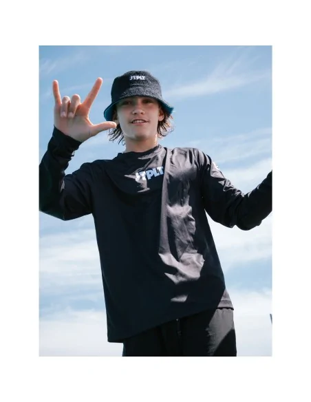 Camiseta técnica manga larga niño Jetpilot Youth Hydro Tee negra/blanca